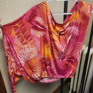 Super soft Butterfly arm tropical shirt